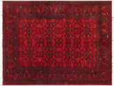 handmade Tribal Biljik Khal Mohammadi Red Black Hand Knotted RECTANGLE 100% WOOL area rug 5x7